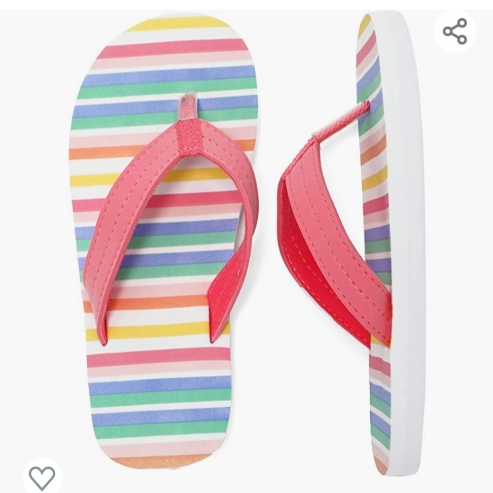 Tombik Pastel Rainbow Flip Flops Size 10-11